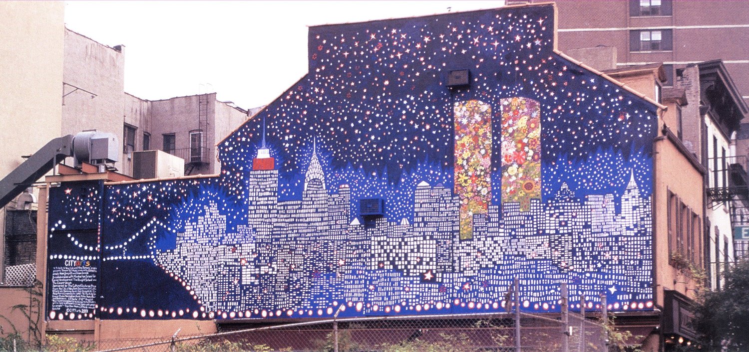 The finished Shakespeare Stairs mural in the Bronx